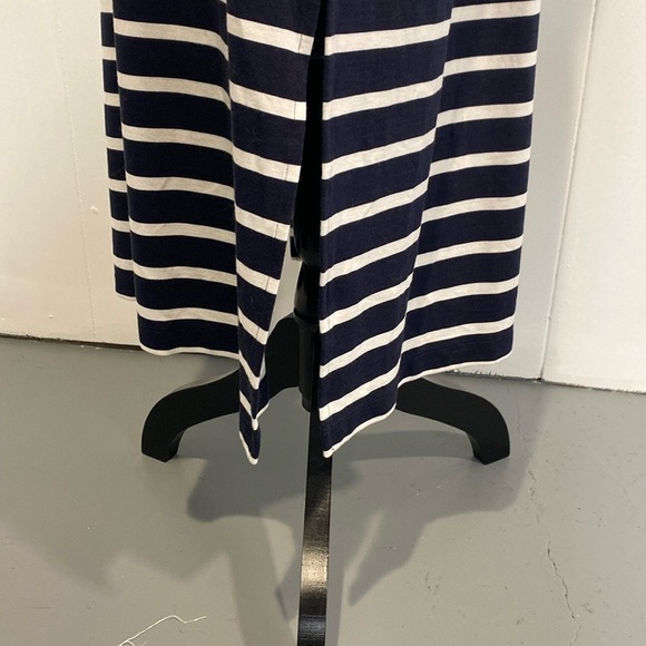 Banana Republic Dress Striped Sleeveless V-Neck Maxi Navy and White Size XL Tall - Picture 7 of 9